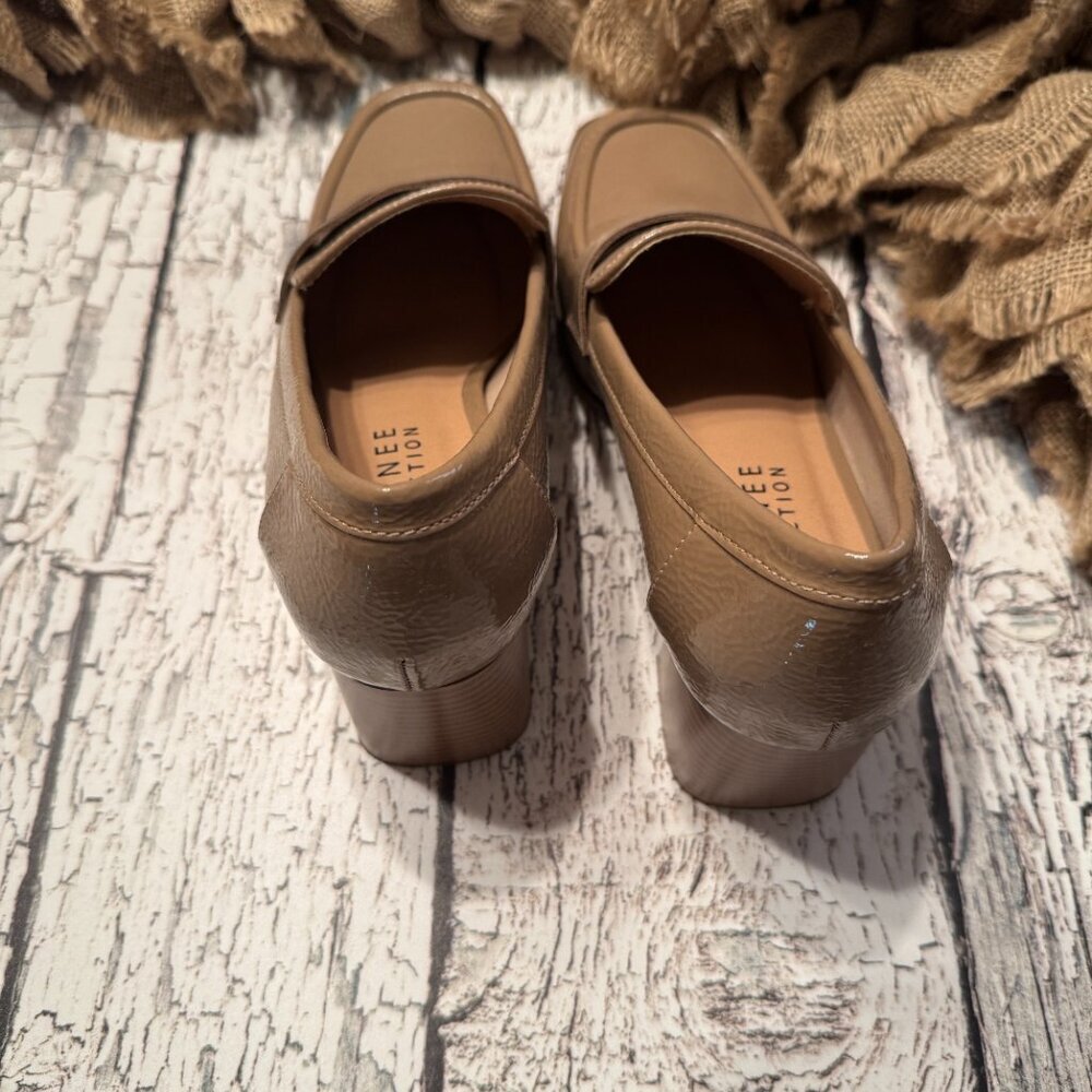 Womens Block Heels Tan Brown - Picture 3 of 4
